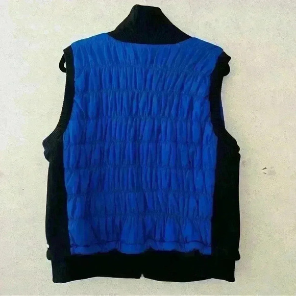 CALVIN KLEIN PLUS SIZE BLUE/BLACK GOLD ACCENTS ACTIVE FALL WINTER  ATHLETIC VEST - Picture 12 of 12
